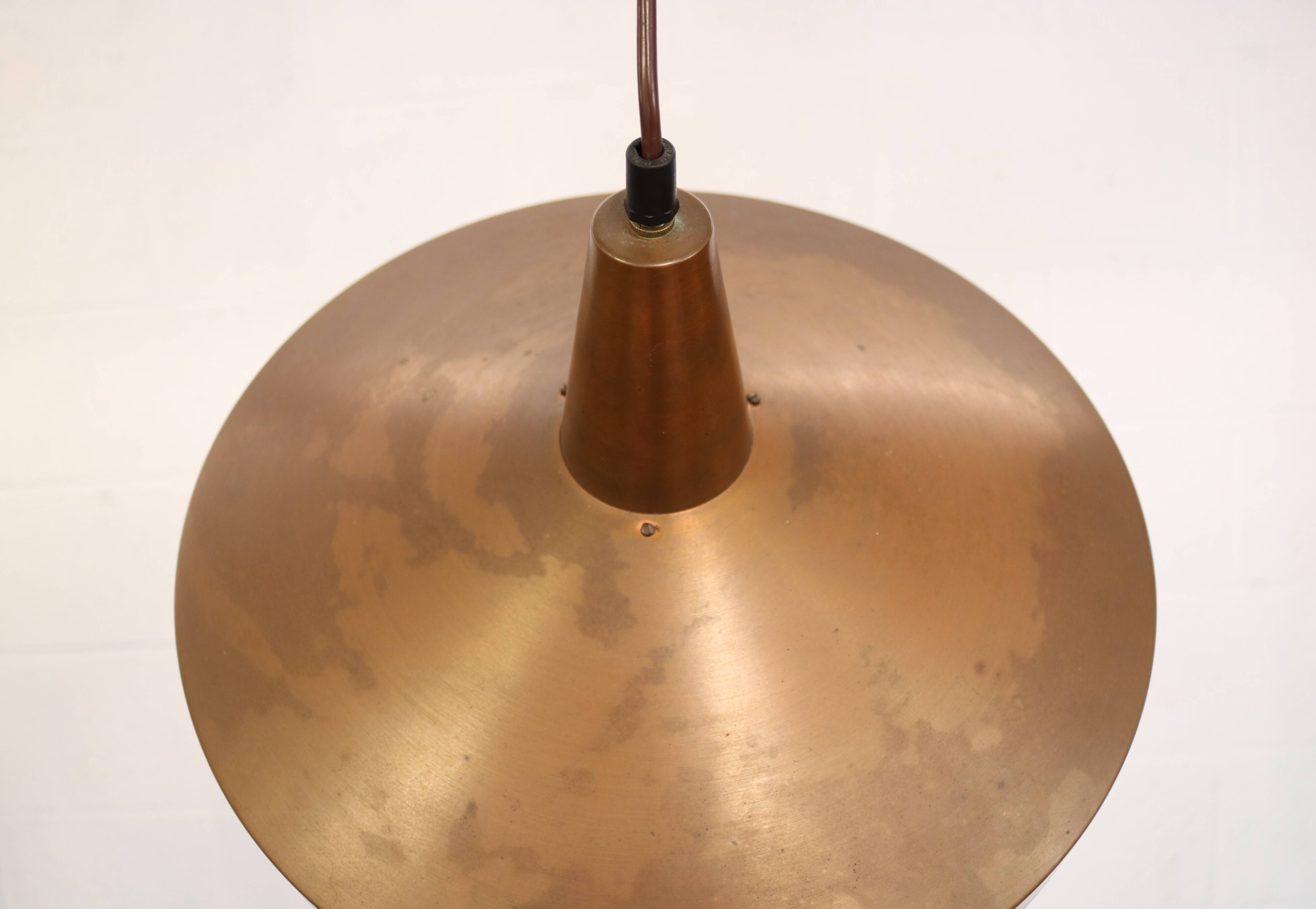 Vintage Copper Pendant Lamp: 1960s Scandinavian Design