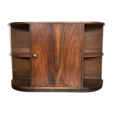 Rounded low buffet Walnut dark wood art deco