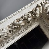 Set of three French mirrors white