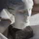 Plaster bust on a pedestal