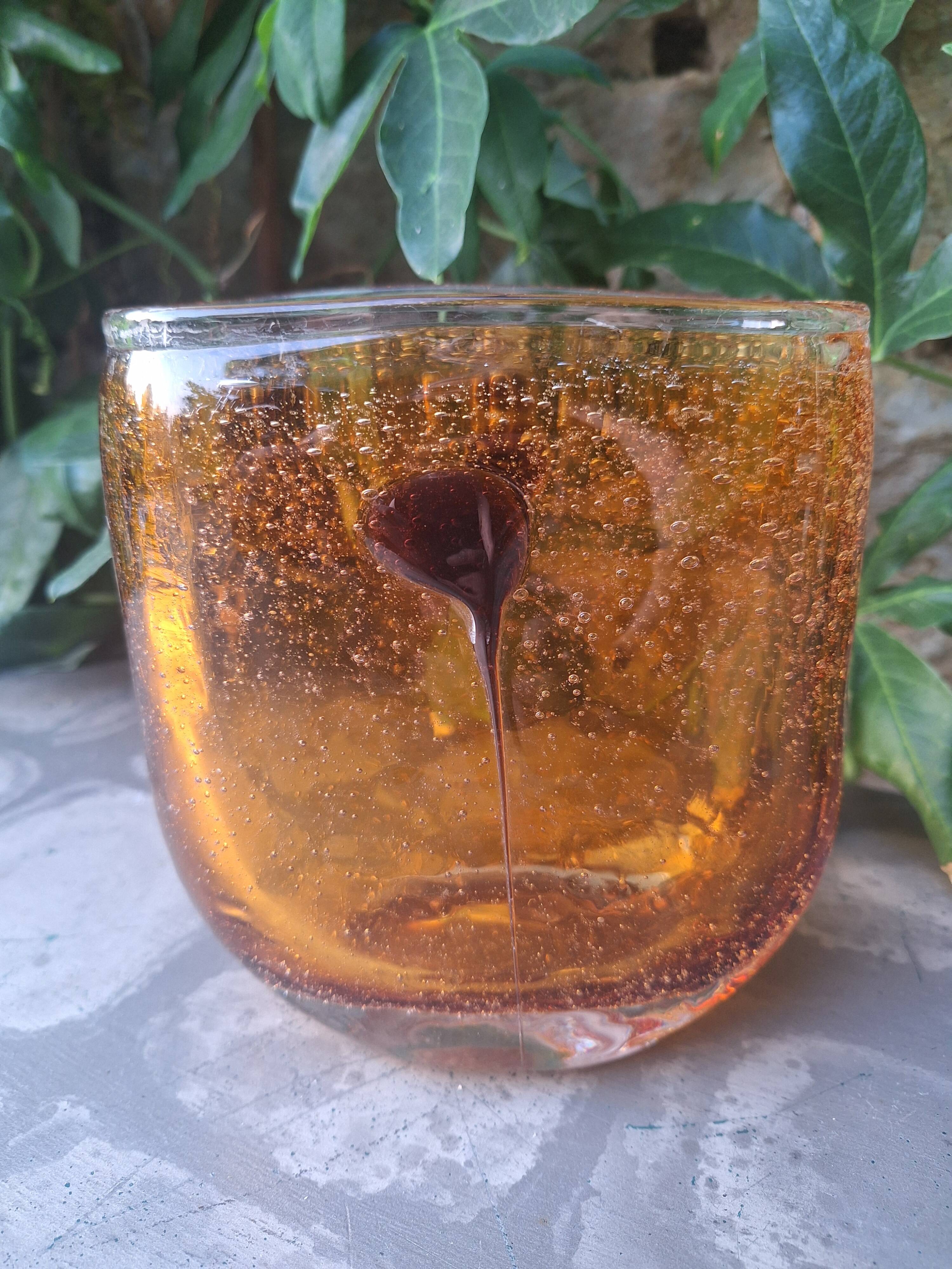 Bubble glass vase