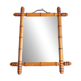 Mirror 1900 bamboo effect wooden frame 53.5x65.5 cm