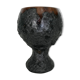 Vase chalice with covered black lava effect signed by Louis Giraud, in Vallauris, circa 1960.