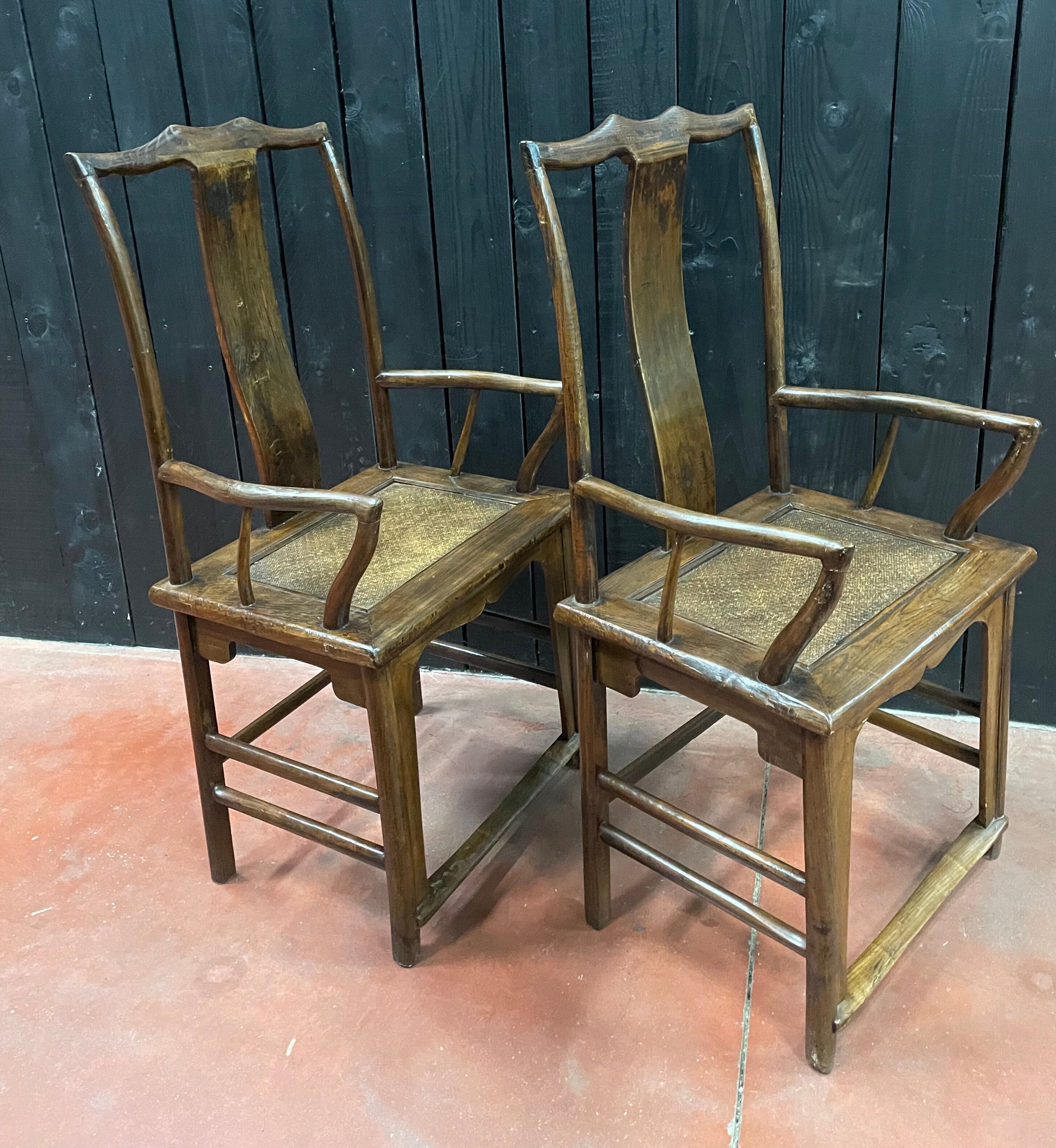 Pair of 19th century dignitary armchairs