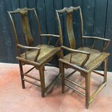 Pair of 19th century dignitary armchairs