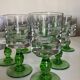 Set of 12 massive stemmed tumbler glasses 1960