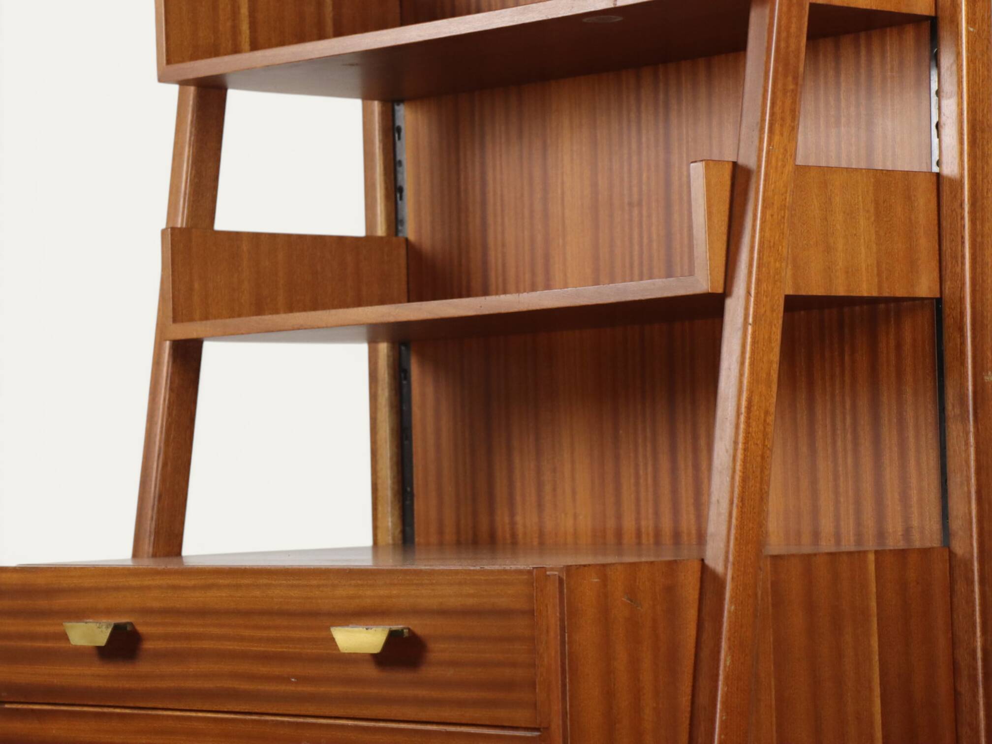 Vintage Italian wooden library - 1960s