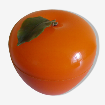 Orange "apple"-shaped ice bucket, typical of the 70s - France