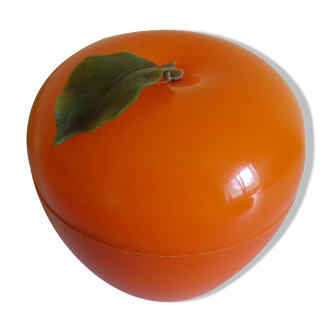 Orange "apple"-shaped ice bucket, typical of the 70s - France