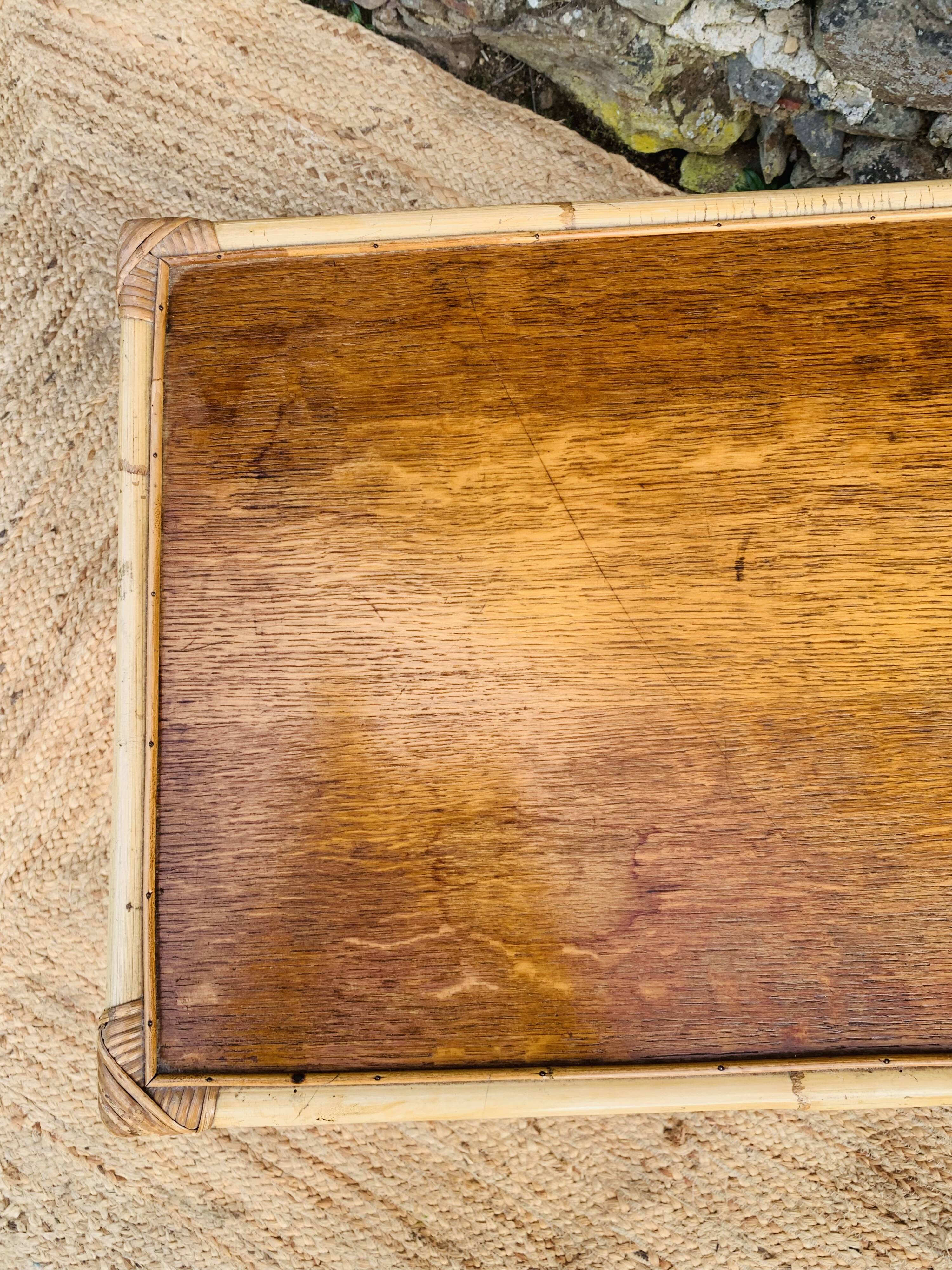 Vintage rattan coffee table