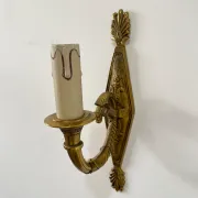 Pair of wall sconces in gilded brass – Louis XVI / neoclassical style