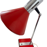 Italian desk lamp in wood and metal from the 1960s.