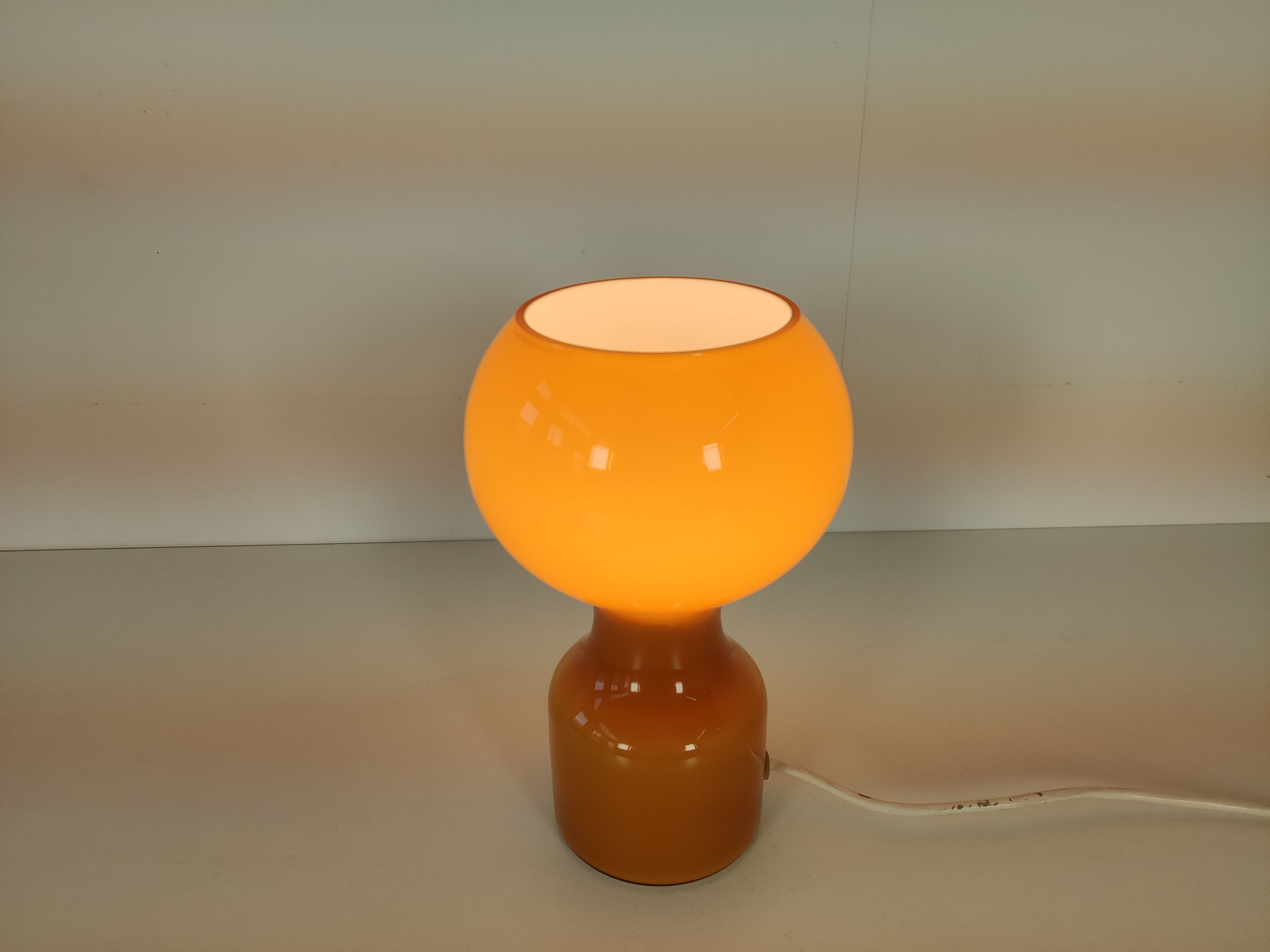 Vintage glass table lamp by Jean Paul Emonds-Alt for Philips 1960s