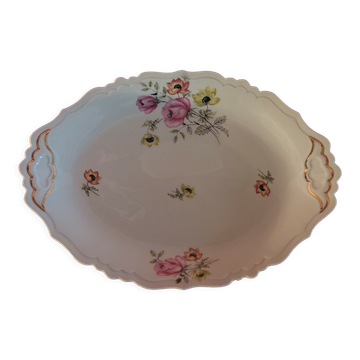 Plat de service ovale porcelaine de Limoges Charbernaud et Larcher