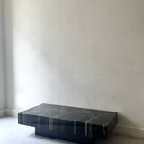 Table basse rectangulaire en résine marbre, design vers 1970