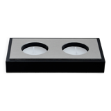 Brushed Steel Candle Holder Art Deco / Bauhaus Design