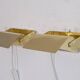 Pair of Scandinavian brass wall lights 1970