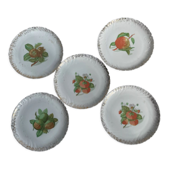 Set of 5 dessert plates