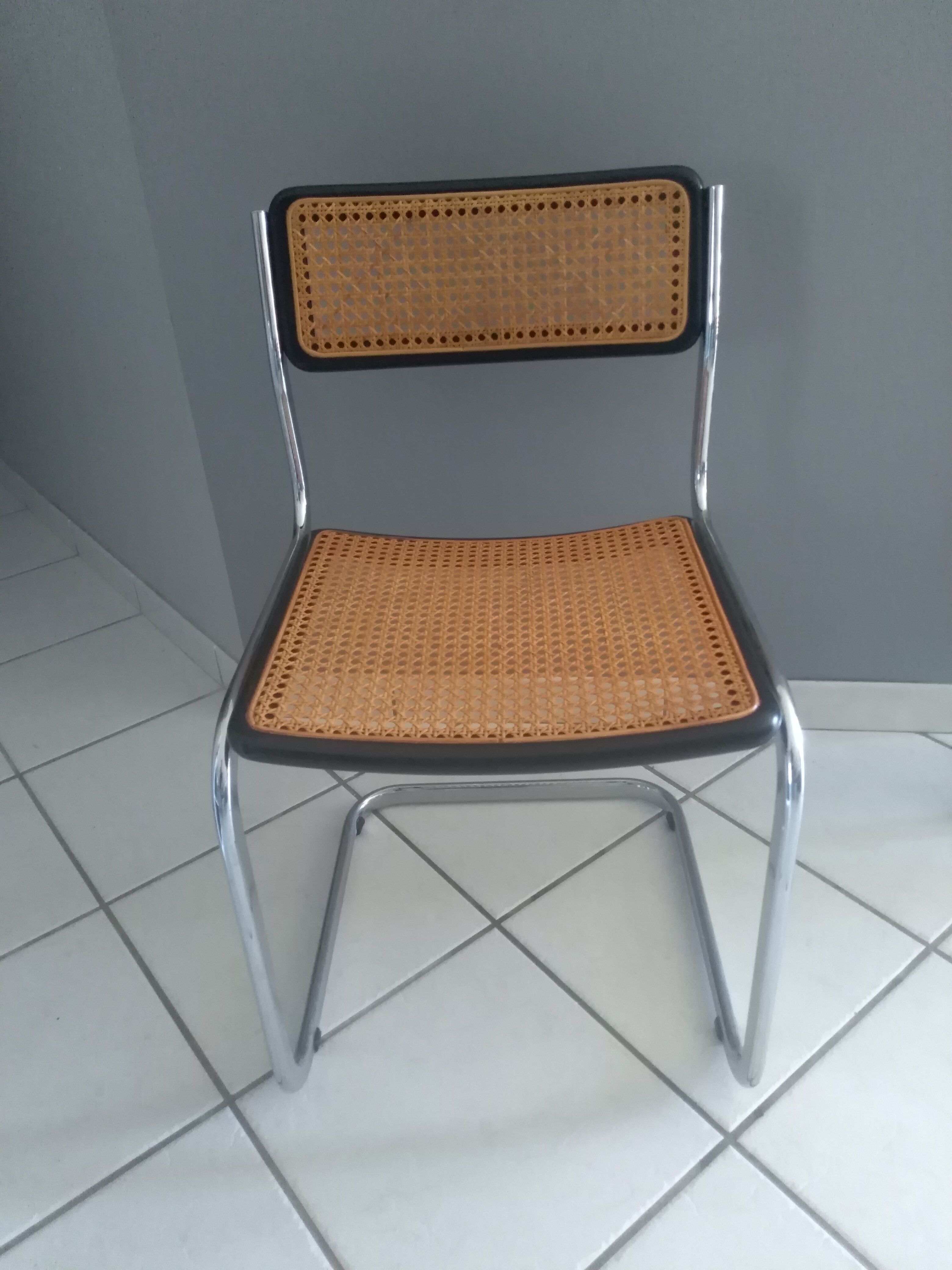 Suite of 4 mismatched chairs vintage model Marcel Breuer,Adrien,Baumann