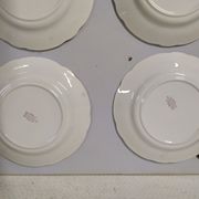 Lot of 10 plates a dessert Sarreguemines digoin Flowers pink lined golden