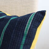 Housse de coussin indigo ethnique Asoke africain