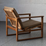 Set of 2 lounge chairs and one footrest by Borge Mogensen for Fredericia Denmark 1960’s