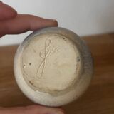 Vintage pretty little blue flower brooch signed