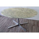 Roche Bobois oval table in marble and aluminum 1970