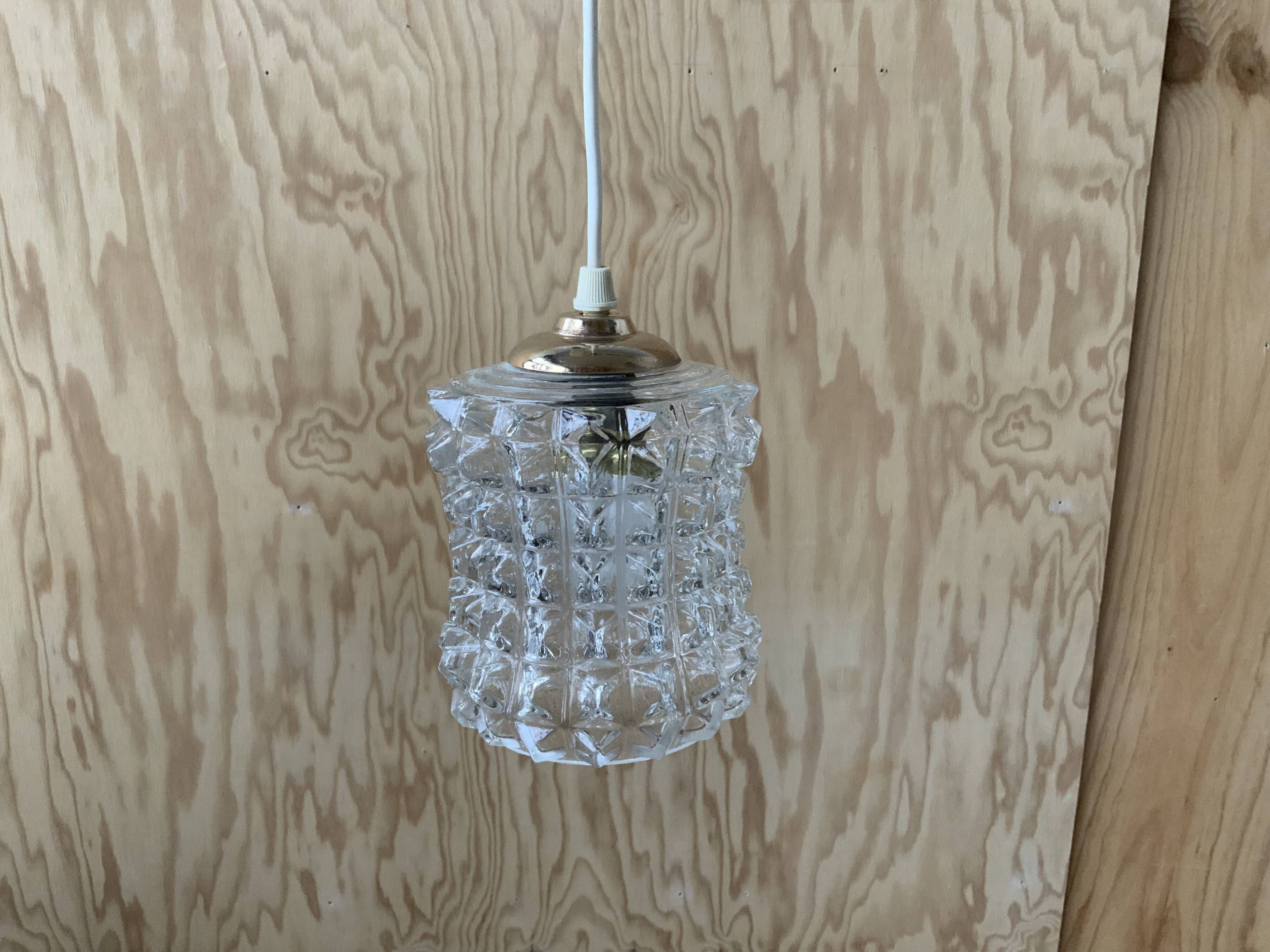 Vintage glass pendant lamp