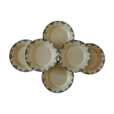 Lot 6 dessert asdiettes iron earth Gien Louvois Series