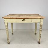 Early 20th century wooden work table or writing desk with original patina