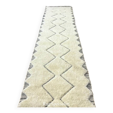 Modern Hand Knotted Tulu Runner Rug for Hallway, Stair and Kitchen. Custom Options Available