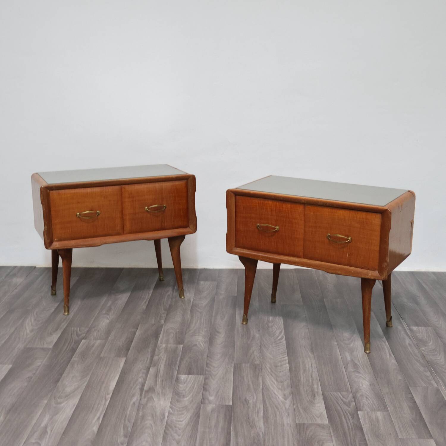 Coppia Di Comodini Gio Ponti Style Mid-Century 1950’s Modernariato Des