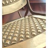 Chaise berçante en laiton vintage - grande miniature