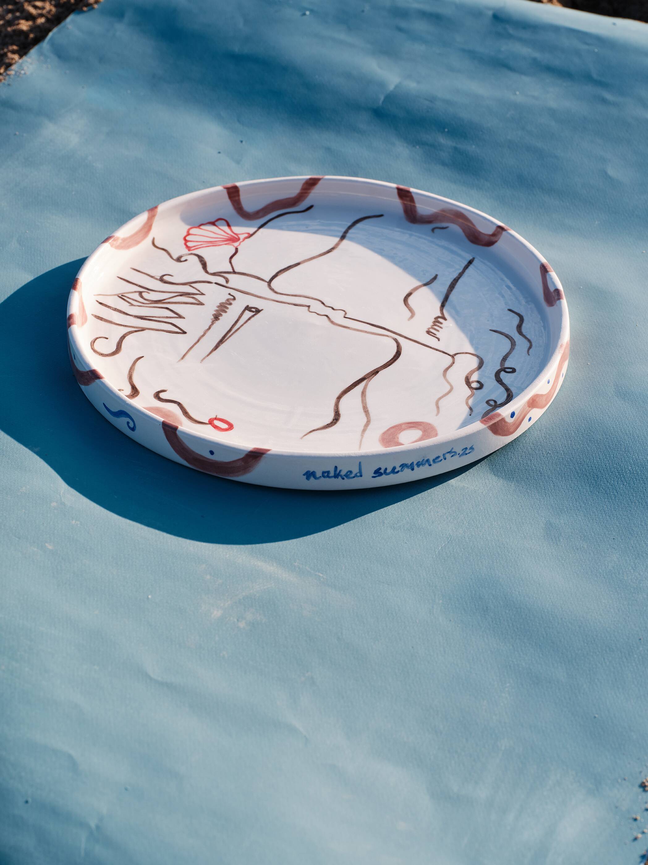 Le baiser ii - plateau en céramique