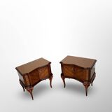 Tables de chevet italiennes du milieu du 20ème siècle.