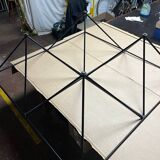 Alanda-style glass and steel coffee table from 1990.