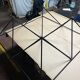 Table basse verre et acier type Alanda 1990