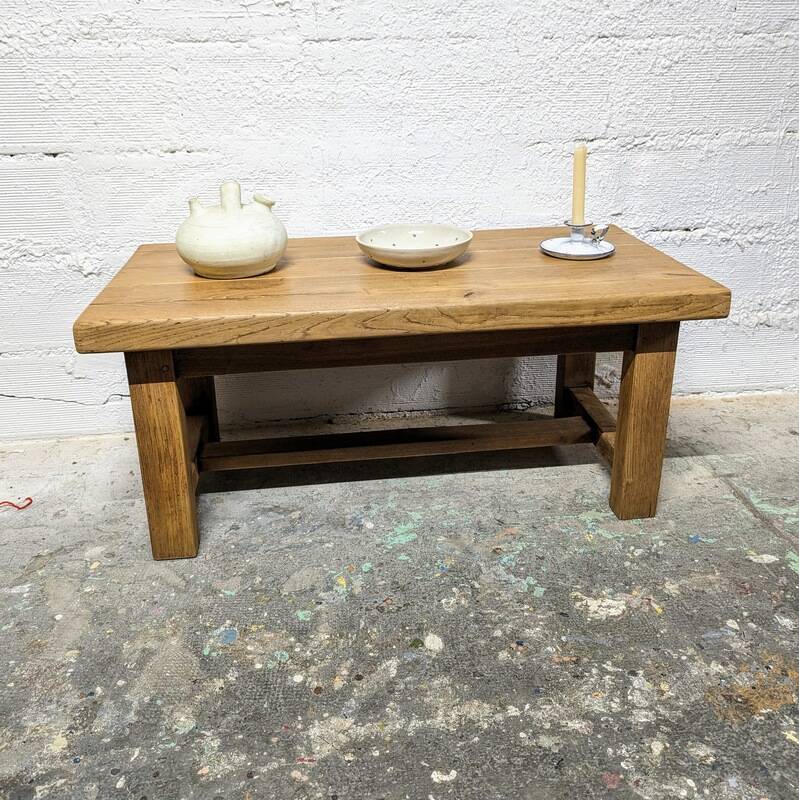 Solid oak coffee table