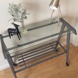 Vintage console with wheels