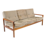 Canapé trois places vintage en palissandre 1960