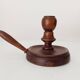 Antique wooden hand candle holder, 19th century