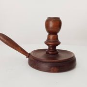 Antique wooden hand candle holder, 19th century