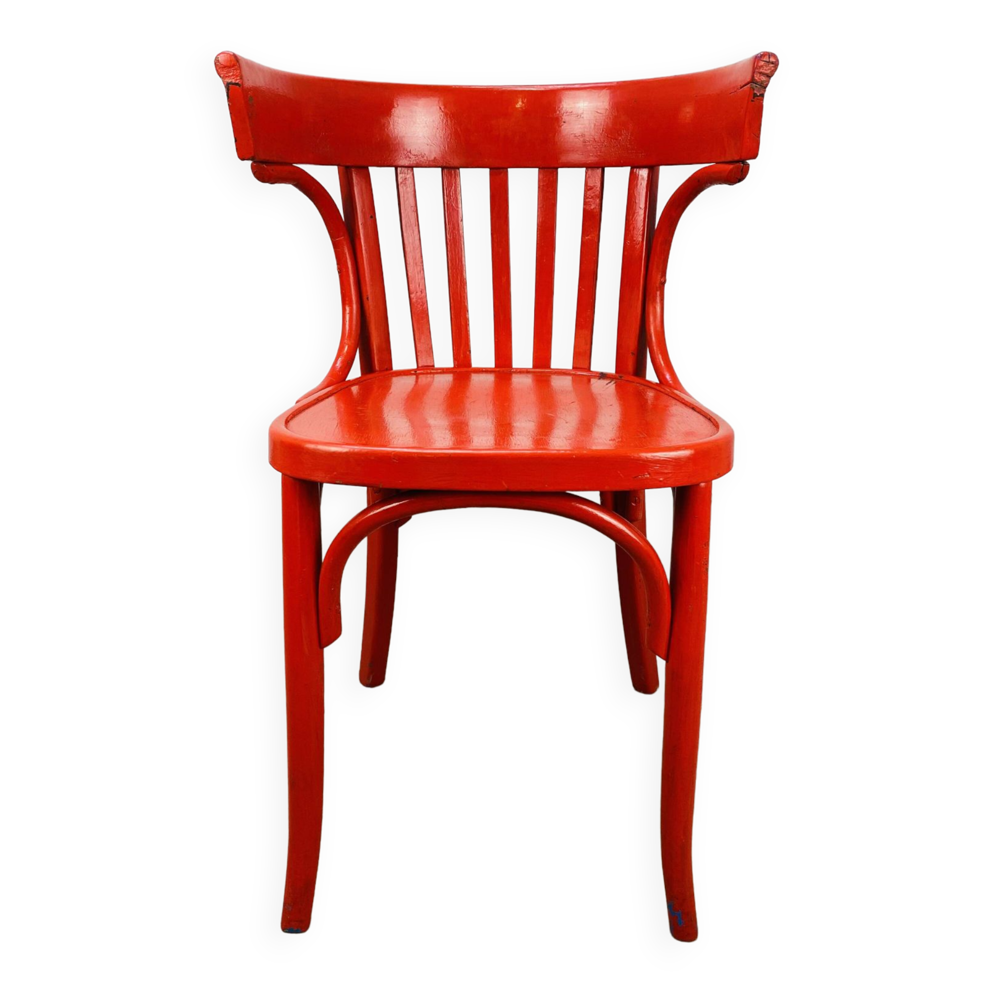 Office armchair Luterma curved wood bistro style