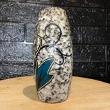 Ceramic vase with flower decor