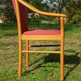 Beech and fabric chair