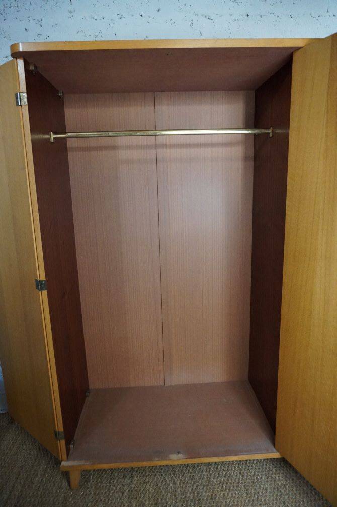 Vintage 60s three-door wardrobe