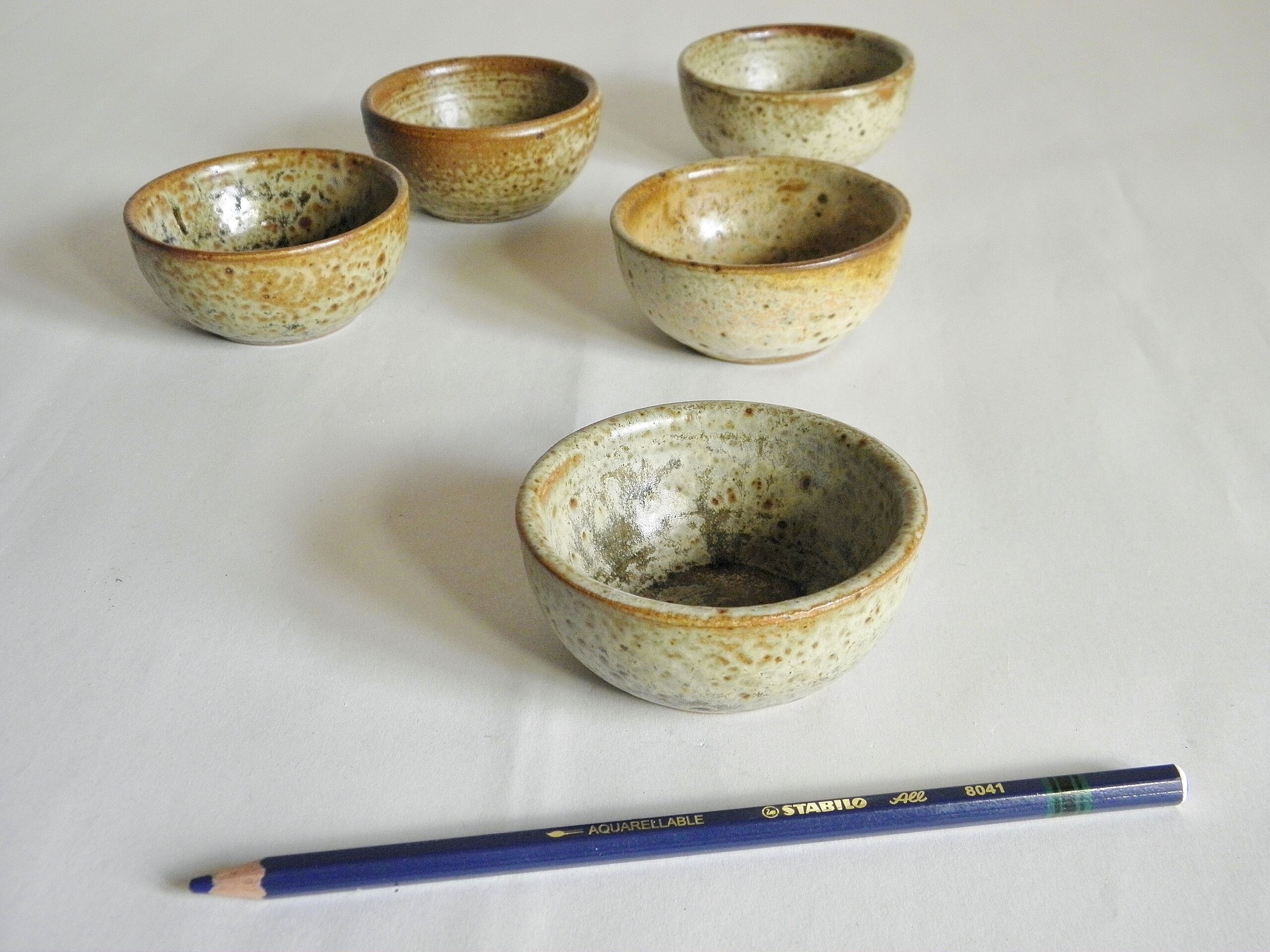 Set of 5 sandstone cups