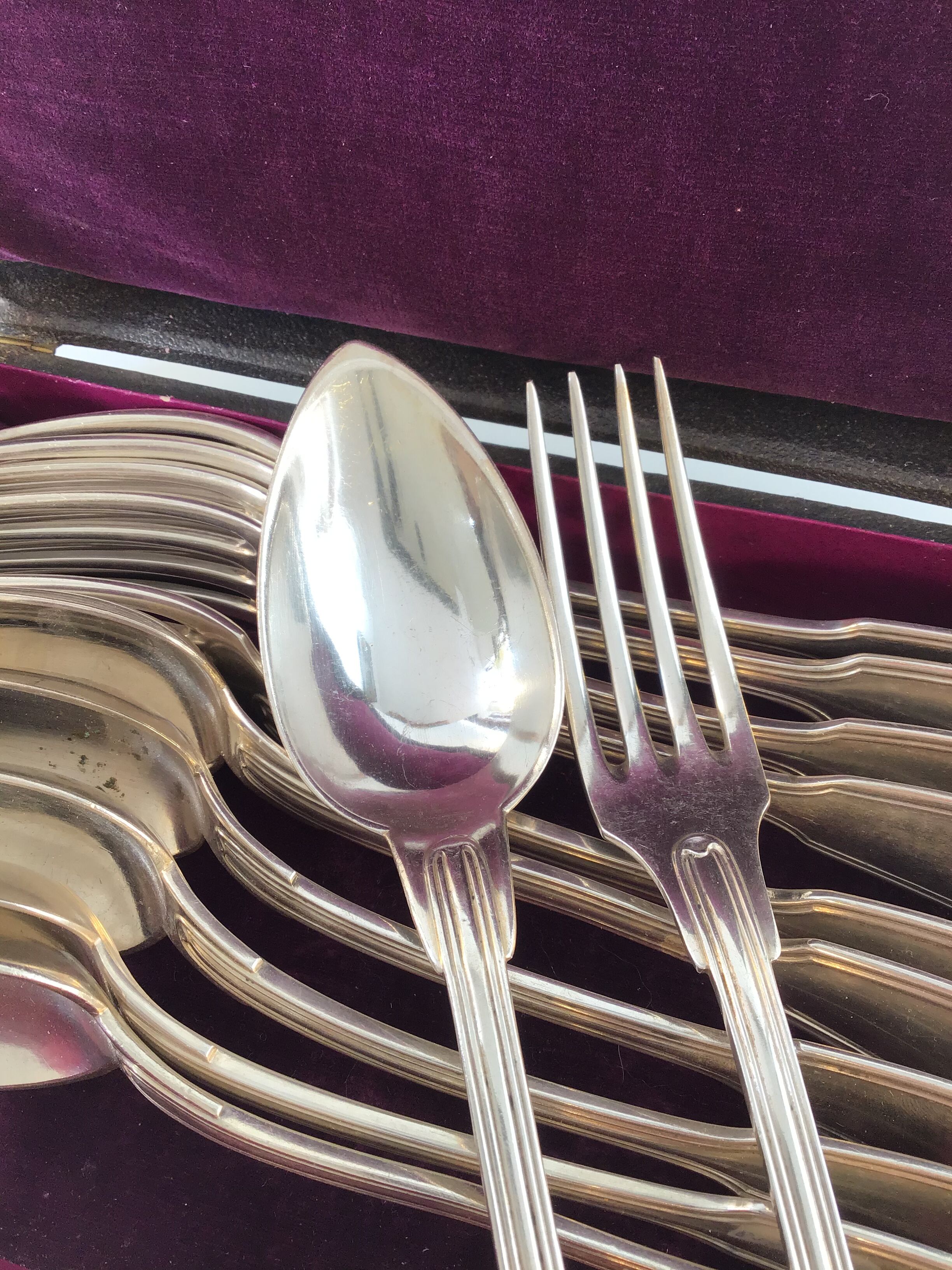 Lemaitre & Ridoux chinon silver metal cultery set