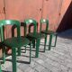 6 Bruno Rey Kush & co Green Stackable Chairs Circa 1970